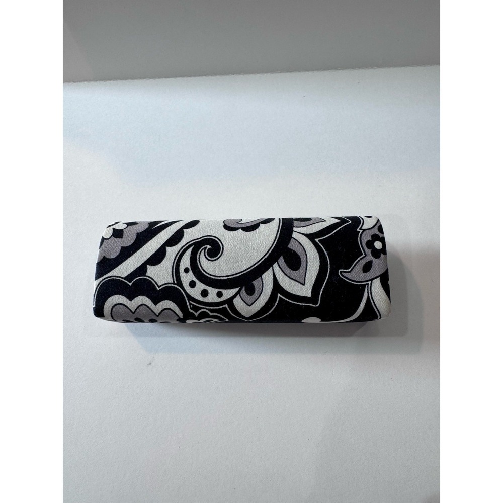 Vera Bradley Black White Paisley Glasses Case Floral Unique Magnetic Roll Case - Picture 4 of 8